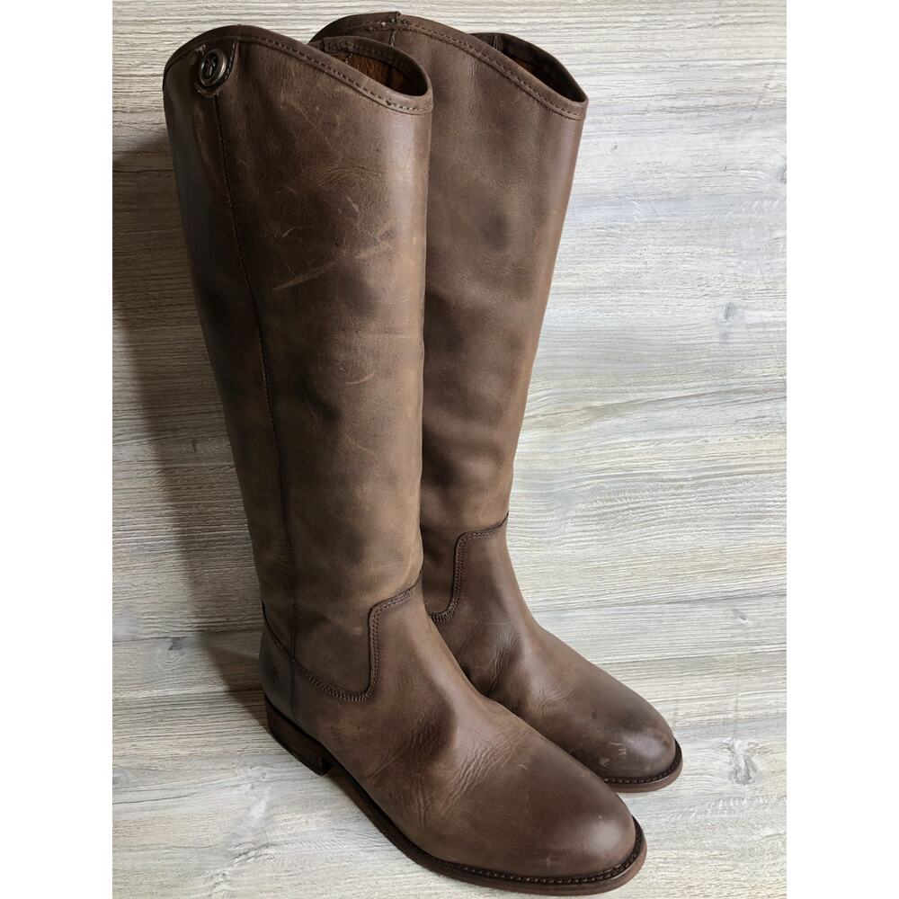 Frye Melissa Button 2 Women's Size 8 Riding Boots Slate Brown